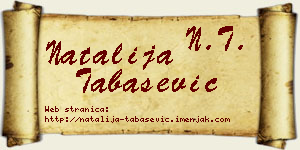 Natalija Tabašević vizit kartica